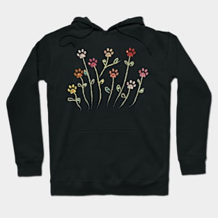 Made of flower doodle paw prints Hoodie